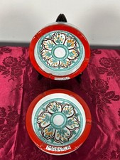 Posacenere ceneriera artistica dipinta ceramica siciliana dipinta mano decorato.