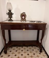 CONSOLLE ANTICA SICILIANO MOGANO CON PIANO IN MARMO MOBILE INGRESSO EPOCA 900