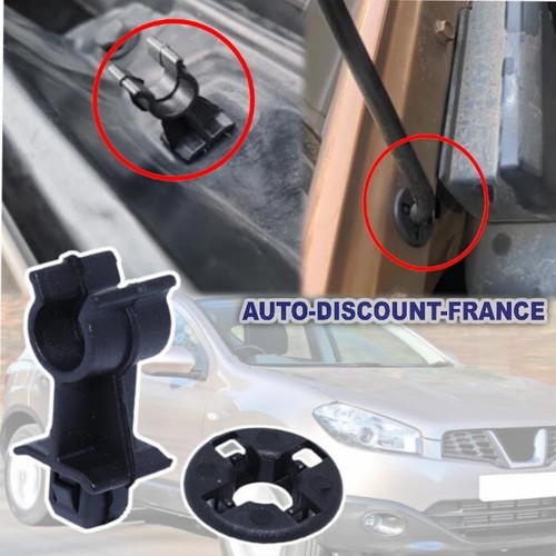 Clips attache barre capot - barre, de