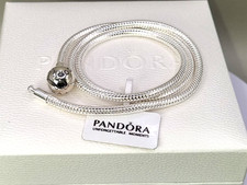 Collana catena serpente chiusura a sfera logo Pandora Moments originale ALE 50 cm nuova con scatola
