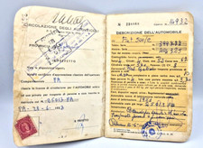 1953-Da Collezione-Libretto di Circolazione FIAT 500/C Berlina Belvedere-Palermo
