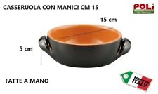 CASSERUOLA PENTOLA DI TERRACOTTA CM 15 CON DUE MANICI DE SILVA