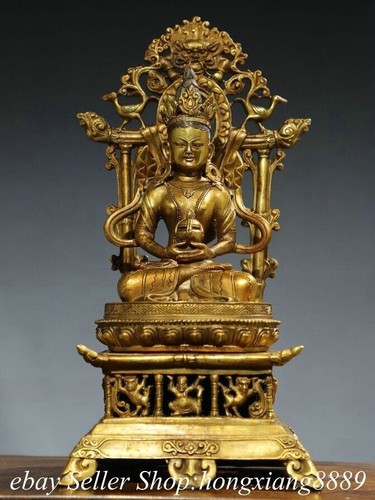 Statua buddha dea vecchia - dea, 13"