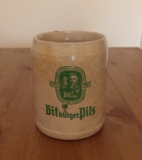 boccale birra Bitburger Pils 1967 Breweriana stein tankard bierkrug 0,5 lt