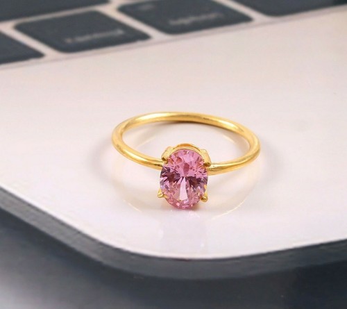Anello ovale zaffiro - , rosa