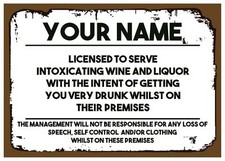 Insegne bar metallo stile