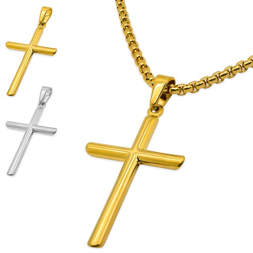 Croce ciondolo con collana - croce,