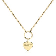 Sagapo Collana Cuore Acciaio