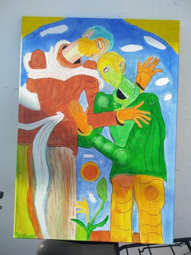 Quadro dipinto mano - a, con