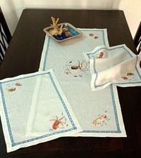 Centri di Lino Ricamati a Mano