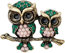 Spilla in Cristallo Gufo