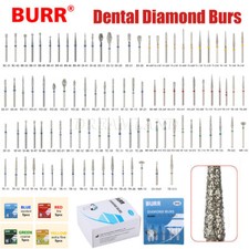 100* DENTAL FRESE DIAMANTATE PER TURBINA DENTISTA ODONTOTECNICO FG 1.6mm PUNTE