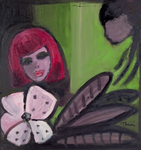Artista svedese olio su - olio,