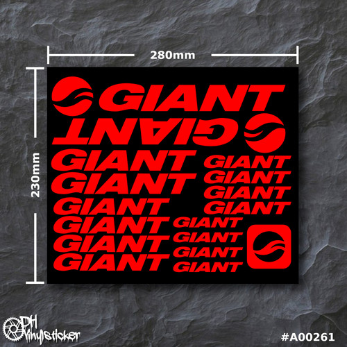 Set adesivi giant rosso - set,