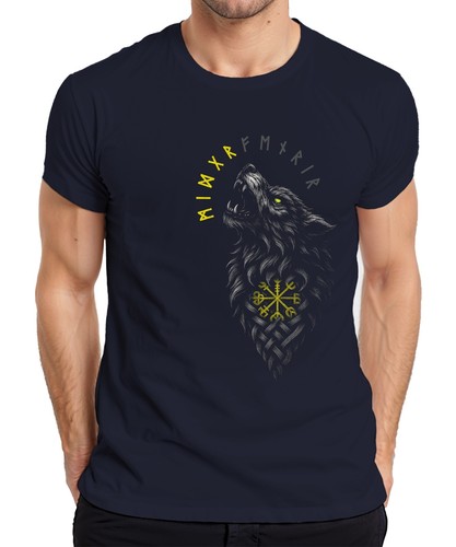 Shirt uomo lupo vichingo - lupo,