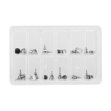 Assortimento di pulsanti per orologi in acciaio inox 12 tipi con scatola orologiaio