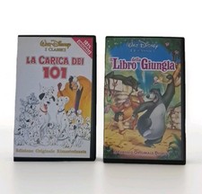 2 Videocassette VHS Walt Disney Originali CARICA DEI 101 - LIBRO DELLA GIUNGLA 
