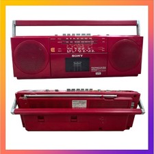 Sony CFS‑2000L Boombox Rosso Vintage Anni 80 Stereo Cassette Raro Anni 80 90