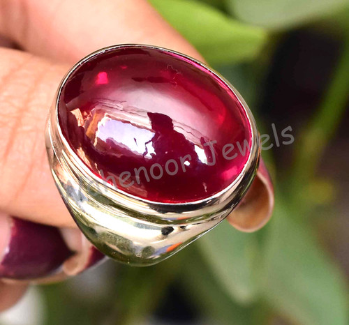 Naturale rosso rubino cabochon - rosso,