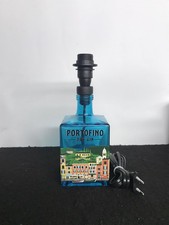 Lampada GIN PORTOFINO bottiglia portalampade E14 filo presa tavolo artigianale
