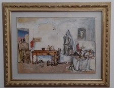 Walter Piacesi olio su tavola