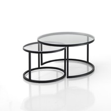 Tomasucci set 2 tavolini gabriel evo clear