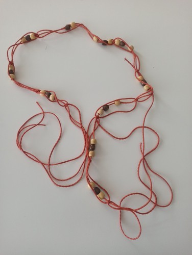 Collana legno corda - collana,