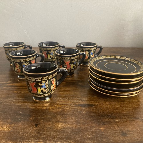 Grecian demitasse coffee set - demitasse,