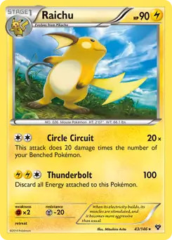 Raichu 146 pokemon - 43/146,
