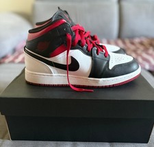 NIKE AIR JORDAN 1 MID (GS) NERO BIANCO ROSSO ORIGINALI TG.40