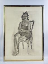 FRANCESCO MESSINA (1900-1995) LITOGRAFIA OPERA RIPRODUZIONE OFFSET Donna Seduta