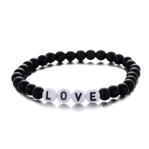 Bracciale love con perle 6mm - love,