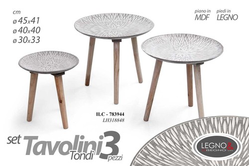 Set tris tavolini tavolo - set,