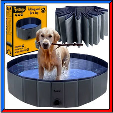 Piscina Vasca per Cani Cane Animali Taglia Grande Piccoli Pieghevole da Giardino