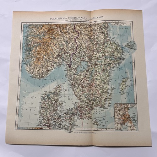 Mappa storica scandinavia - mappa,