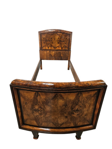 Letto singolo art decò - letto,
