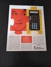 1991 TEXAS INSTRUMENTS TI-68 CALCOLATRICE VINTAGE AD PUBBLICITA