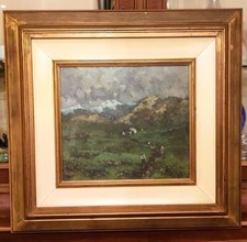 Eugenio Gignous, olio su tela ....