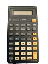 Texas Instruments TI-30 Calcolatrice vintage calculator made in Italy not tested