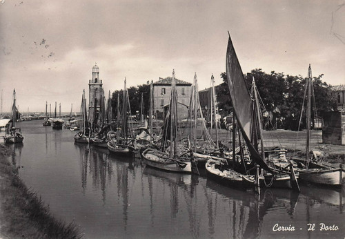 G3628 cartolina cervia - cartolina, porto