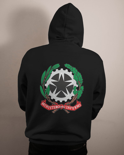 Felpa nera con - , e