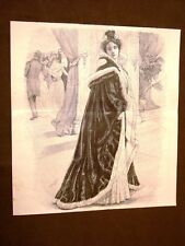 Moda e costume in Italia nel 1899 Abito elegante e soprabito da ballo per donna