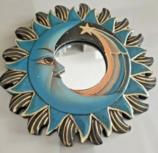 Specchio etnico Sole Luna indonesiano diametro 20cm