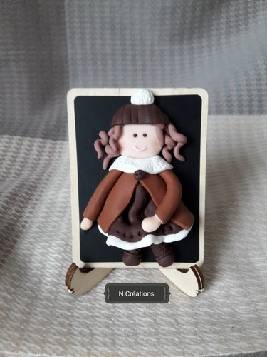 Figurine sur cadre pâte - cadre,