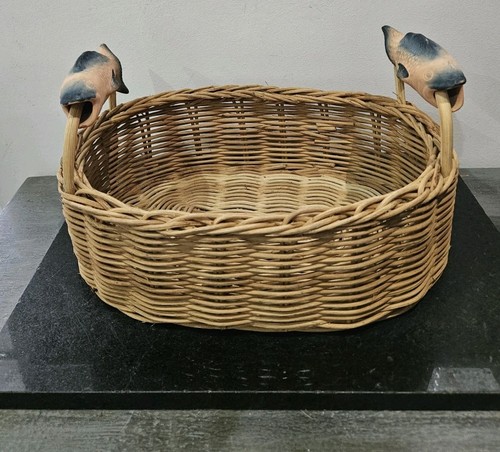 Vintage woven wicker - wicker, basket