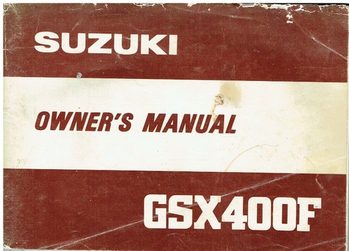 Suzuki gsx400f manuale - gsx400f,