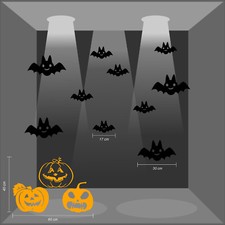 adesivi vetrine halloween autunno inverno negozi vetrofanie stickers a1192
