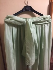 PANTALONI DONNA COLOR VERDE CHIARO  IN PURA SETA   NUOVI MAI USATI TAGLIA 46