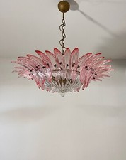 Murano Chandelier / ceiling light Original Palmette, PINK glasses