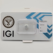 Diamante brillante rotondo certificato IGI 0,50 carati
